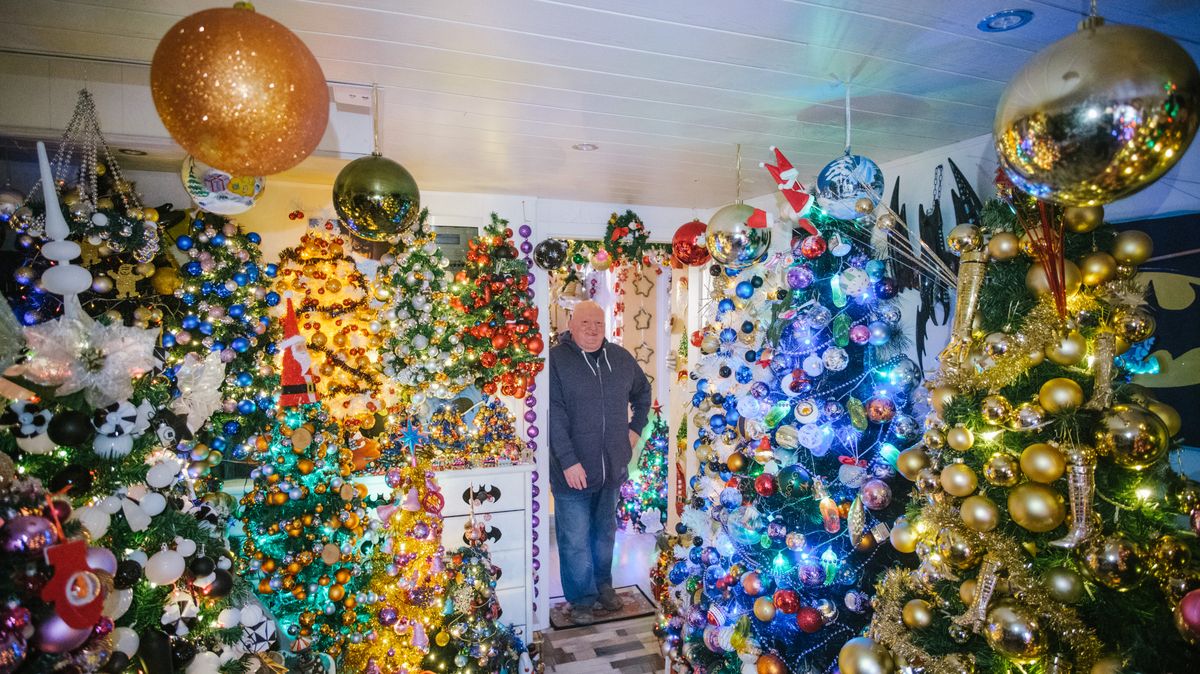 Video německého rekordu: Rodina si v bytě rozsvítila 444 vánočních stromků